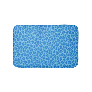 Alfombrilla De Baño Estaca de baño de impresión de leopardo azul
