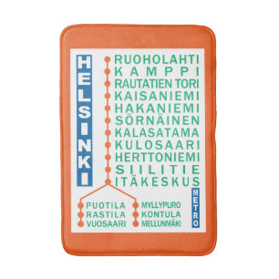 Alfombrilla De Baño Estaciones de metro de Helsinki