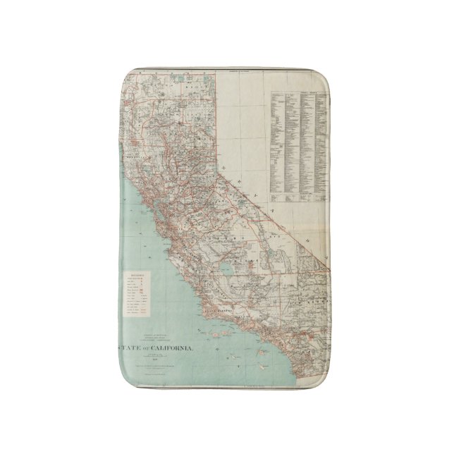 Alfombrilla De Baño Estado de California 2 (Frente vertical)