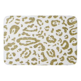 Alfombrilla De Baño Estampado de Animal Leopardo Guepardo Blanco Brill