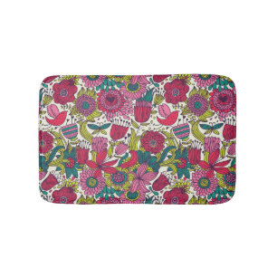 Alfombrilla De Baño Estampado de flores brillante