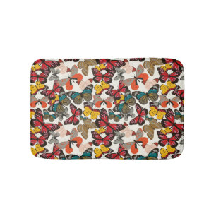 Alfombrilla De Baño Estampado de flores retro 3