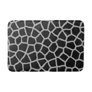 Alfombrilla De Baño Estampado de girafa blanco y negro