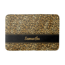 Estampado de leopardo en oro negro chic personaliz