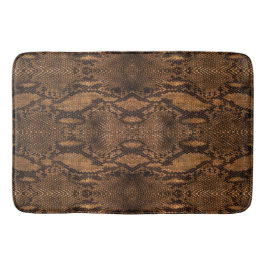 Alfombrilla De Baño Estampado de piel de serpiente marrón