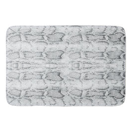 Alfombrilla De Baño Estampado de piel de serpiente pitón blanca