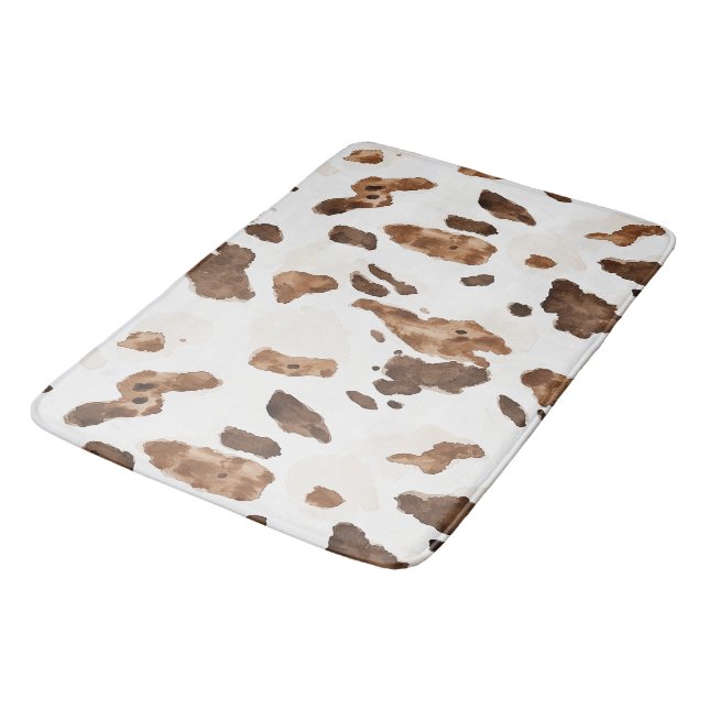 Alfombrilla De Baño Estampado de vaca marrón chocolate (Angular)