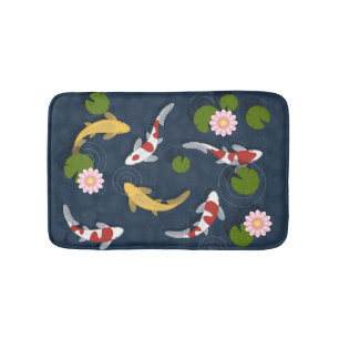 Alfombrilla De Baño Estanque de peces de Koi del japonés
