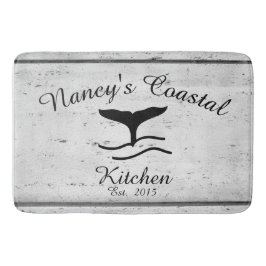 Alfombrilla De Baño Estera costera de la cocina del monograma del