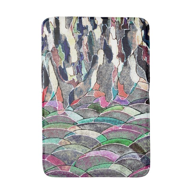 Alfombrilla De Baño Estera de baño abstracta de la acuarela de las (Frente vertical)