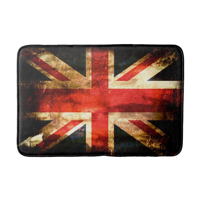 Alfombrilla De Baño Estera de baño apenada de Union Jack (Anverso)