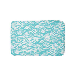 Alfombrilla De Baño Estera de baño azul de la aguamarina caprichosa de