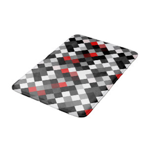 Alfombrilla De Baño Estera de baño blanca negra roja del modelo