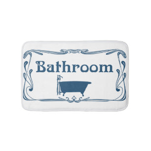 Alfombrilla De Baño estera de baño con la tina antigua