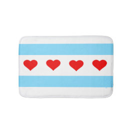 Alfombrilla De Baño Estera de baño de la bandera del corazón de