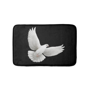 Alfombrilla De Baño Estera de baño de la paloma de la paz del vuelo