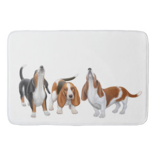 Alfombrilla De Baño Estera de baño de los perros del grito Basset