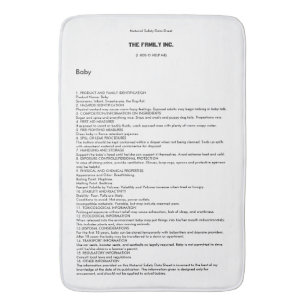 Alfombrilla De Baño Estera de baño del bebé MSDS