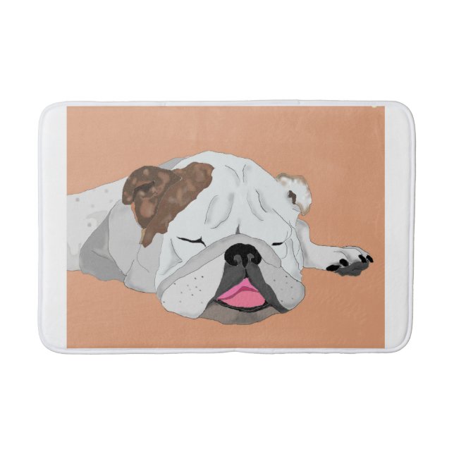 Alfombrilla De Baño estera de baño del bulldog (Anverso)