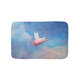 Alfombrilla De Baño estera de baño del cerdo del vuelo