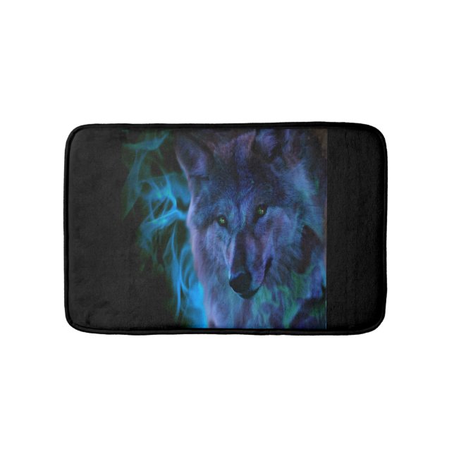 Alfombrilla De Baño Estera de baño del lobo (Anverso)