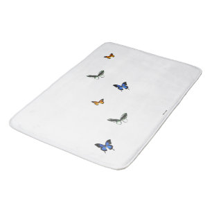 Alfombrilla De Baño Estera de baño del modelo de mariposa