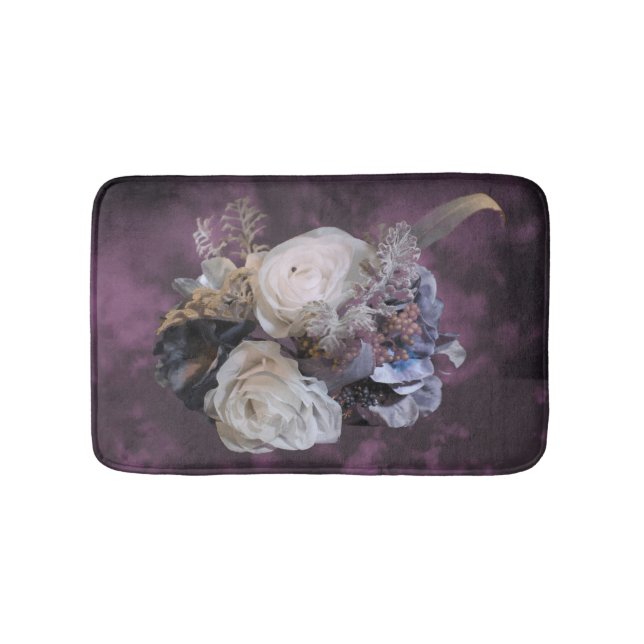 Alfombrilla De Baño Estera de baño floral púrpura (Anverso)