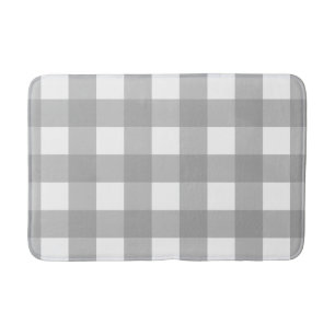 Alfombrilla De Baño Estera de baño gris y blanca del control del