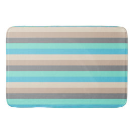 Alfombrilla De Baño Estera de baño gris y verde neutral de la raya