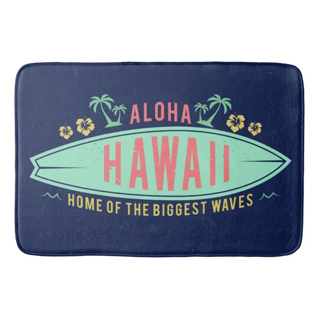 Alfombrilla De Baño Estera de baño hawaiana de la persona que practica (Anverso)