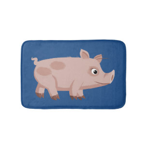Alfombrilla De Baño Estera de baño linda del cerdo del dibujo animado