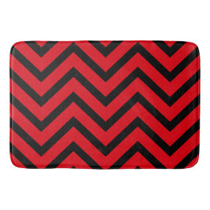 Alfombrilla De Baño Estera de baño moderna del modelo negro rojo del