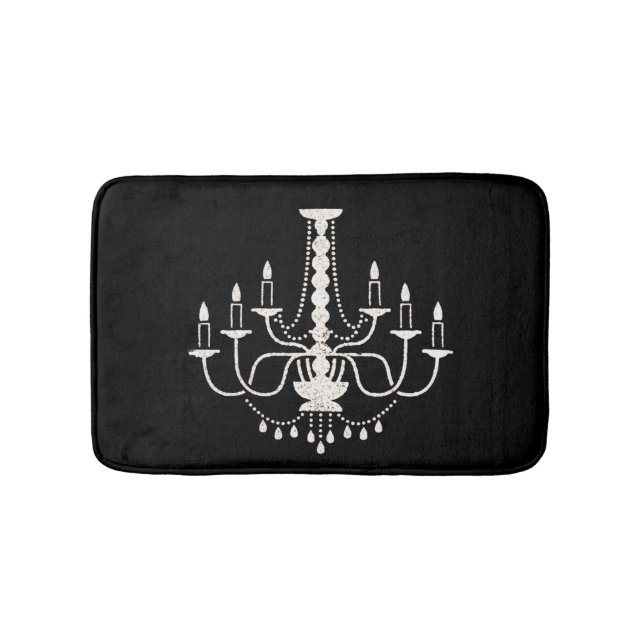 Alfombrilla De Baño Estera de baño negra de la lámpara (Anverso)