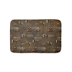 Alfombrilla De Baño Estera de baño occidental con acontecimientos del