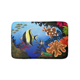 Alfombrilla De Baño Estera de baño pacífica del arrecife de coral