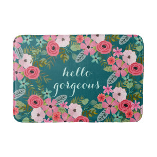 Alfombrilla De Baño Estera de baño personalizada hola magnífica