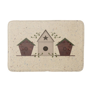 Alfombrilla De Baño Estera de baño primitiva de los Birdhouses