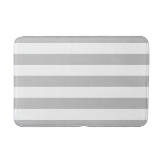 Alfombrilla De Baño Estera de baño rayada gris y blanca