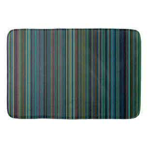 Alfombrilla De Baño Estera de baño retra de la raya del verde del