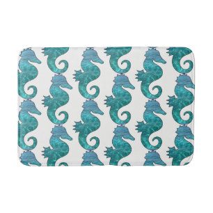 Alfombrilla De Baño Estera de baño rizada del Seahorse