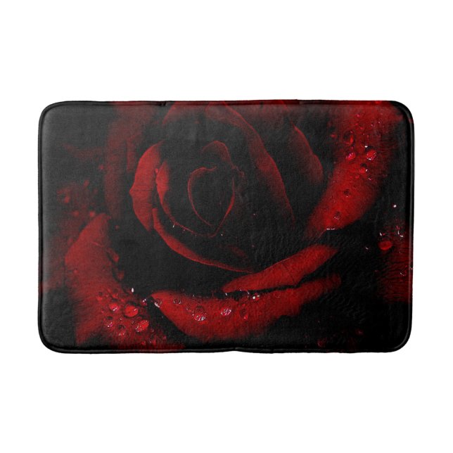 Alfombrilla De Baño Estera de baño/rosa rojo (Anverso)