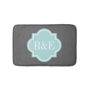 Alfombrilla De Baño Estera de baño verde azulada personalizada del