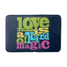 Esteras de baño monograma de personalizado de amor
