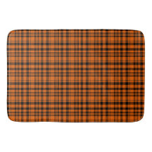 Estilo de cuadros escoceses de twill naranja y neg