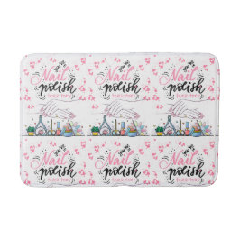 Alfombrilla De Baño estilo decorativo de salón de uñas