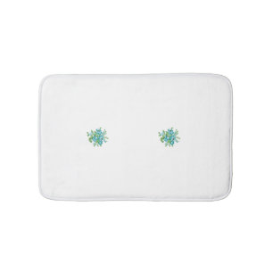 Alfombrilla De Baño Estilo Decorativo, Mint Cream, Azul Fuente, Verde