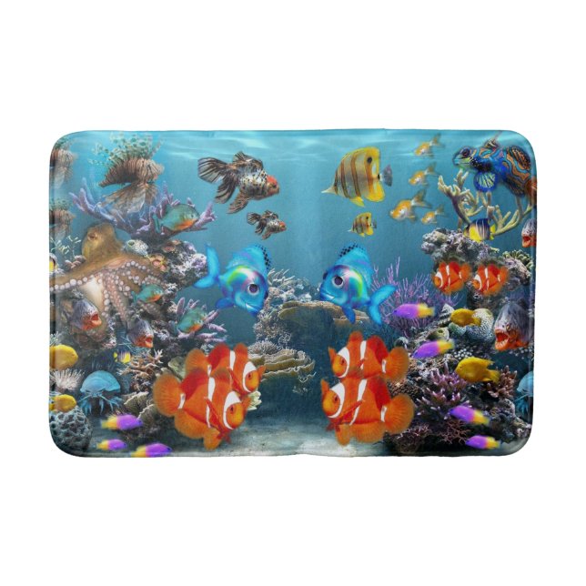 Alfombrilla De Baño Estilo del acuario (Anverso)