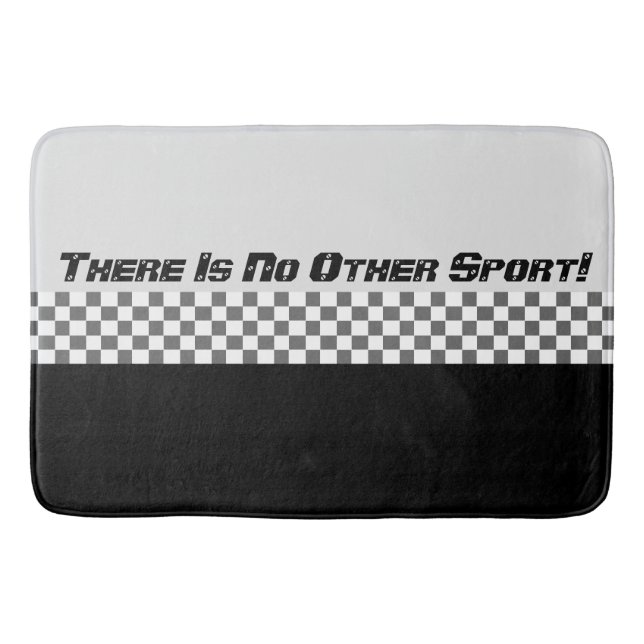 Alfombrilla De Baño Estilo deportivo negro y blanco (Anverso)