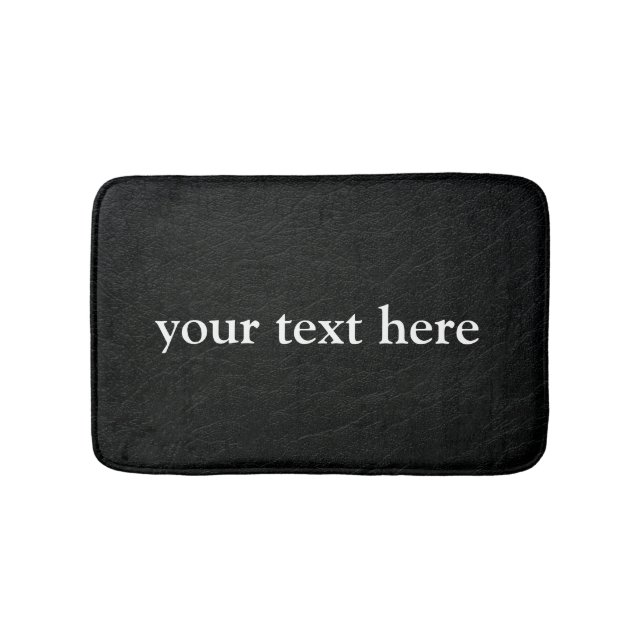 Alfombrilla De Baño Estilo moderno monogramado negro (Anverso)