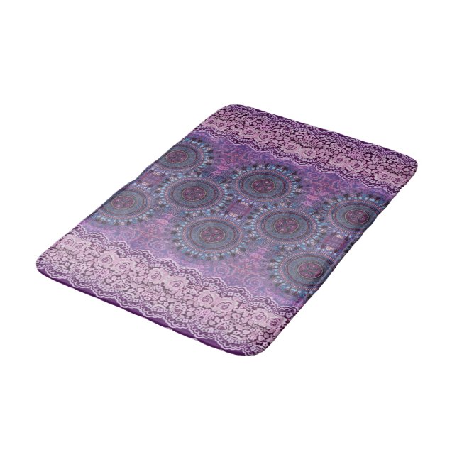 Alfombrilla De Baño Estilo morado boho (Angular)